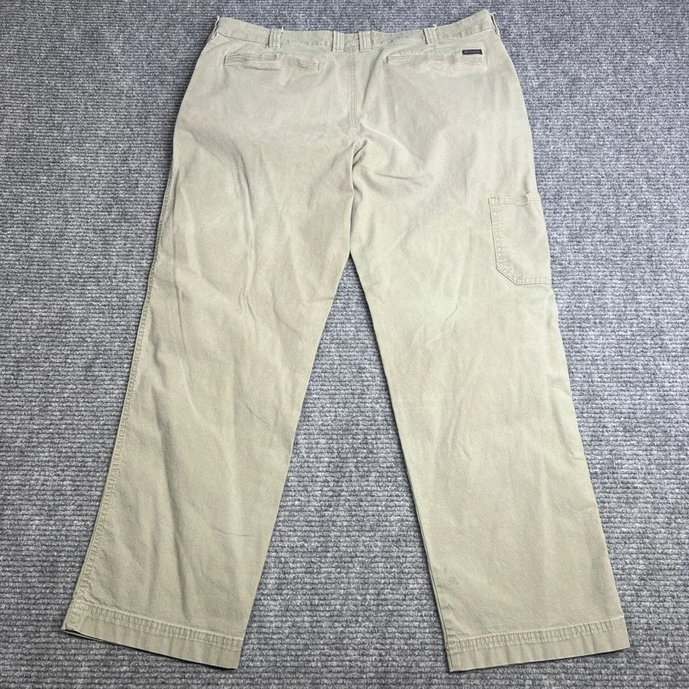Columbia Mens Regular Fit Utility Pants Sage Green 40x30 Cotton Stretch Hiking